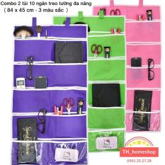 Combo 2 Túi treo tường 10 ngăn (Có 3 màu) th1shop