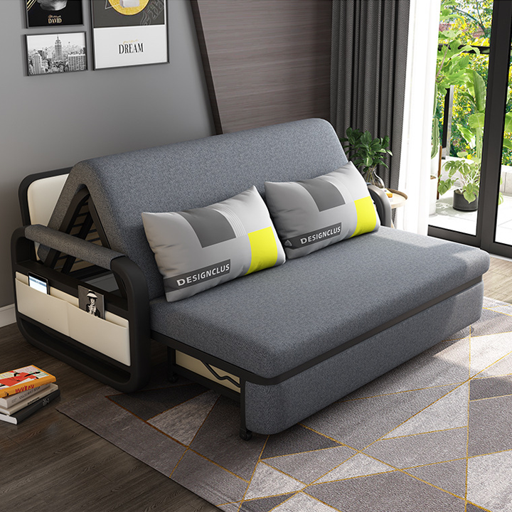 Giường ngủ thông minh gấp gọn thành ghế sofa,Giường Sofa Gấp Gọn, Sofa giường phong cách Châu Âu KT 128*190cm