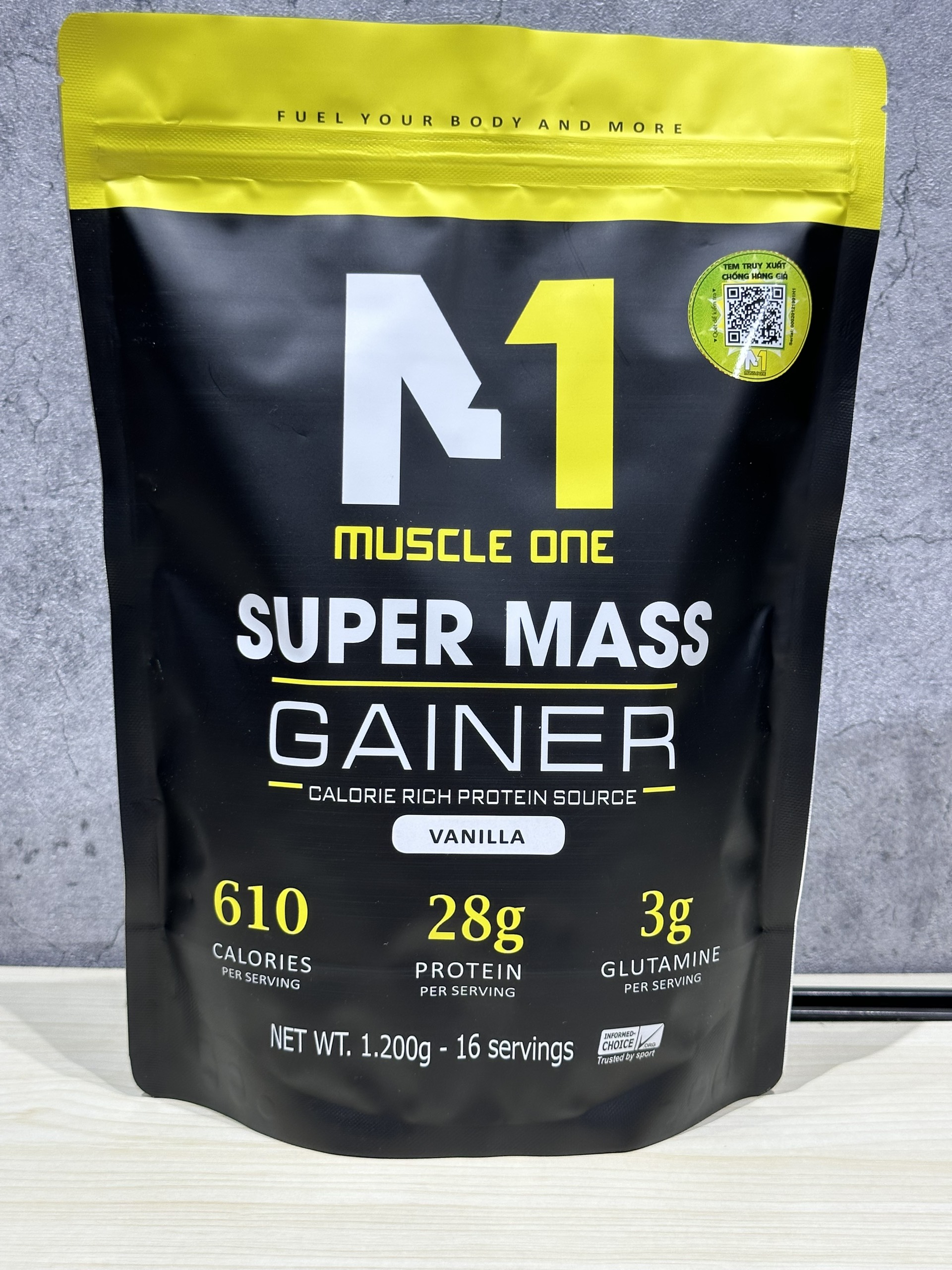 Sữa Tăng Cân Super Mass M1 - Muscle one - Túi 1.2kg Chính Hãng