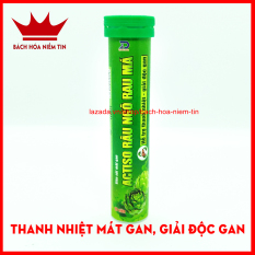 Viên sủi giải độc gan- ACTISO Râu Ngô Rau Má – Tuýp 20 viên – Thanh nhiệt mát gan hiệu quả
