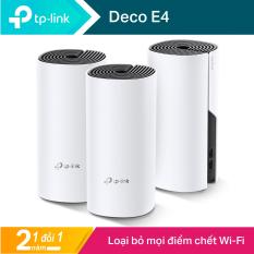 TP-Link Hệ thống WiFi Mesh Cho Gia Đình AC1200 cho độ phủ Wi-Fi tuyệt vời – Deco E4 3 packs- Hãng phân phối chính thức