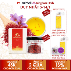 Saffron nhụy hoa nghệ tây Kingdom Herb Iran chính hãng super negin thượng hạng hộp 1 gram