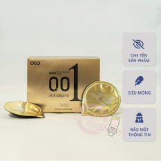 Bao Cao Su OLO Vàng Jelly Gold 001 Siêu Mỏng, Gân Gai Bo Sát (10 cái/hộp)