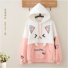 ÁO KHOÁC HOODIE UNISEX NAM NỮ MÈO TAI THỎ PHỐI MÀU CHẤT VẢI DÀY DẶN ẤM ÁP – BIG SHOP