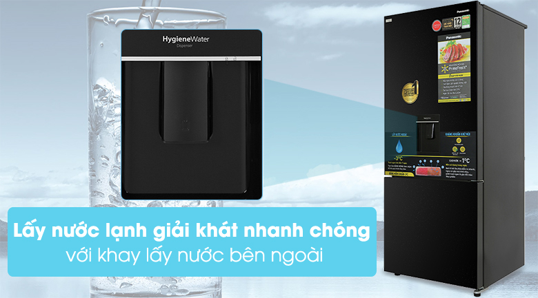 [Giao Hà Nội] Tủ lạnh Panasonic Inverter 377 lít NR-BX421GPKV - Lấy nước ngoài kháng khuẩn khử mùi Công nghệ...