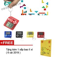 Móc Khóa Máy Đồ Chơi Game Xếp Gạch Mini CoopPer ( màu ngẫu nhiên ) Tặng kèm 1 xấp bao lì xì 2019 ( vàng )
