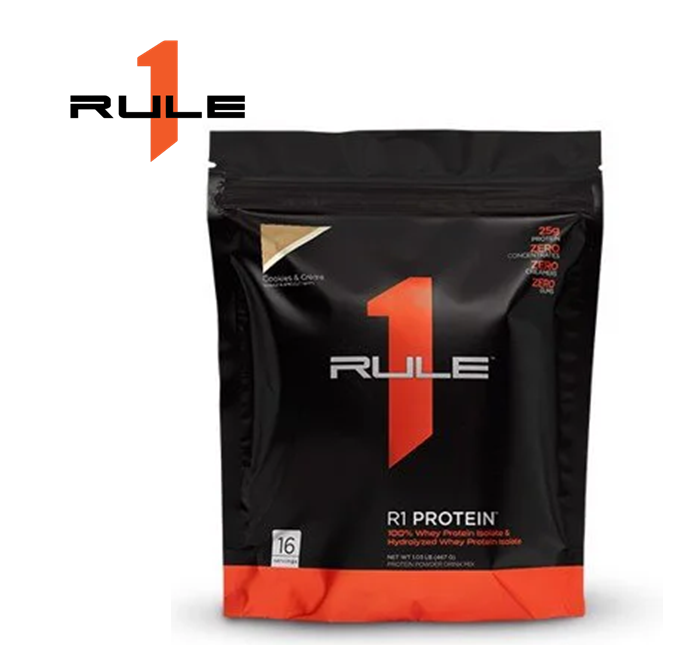 Tăng cơ Rule 1 Protein Isolate/ Hydrolysate 1lb (16 servings)