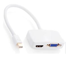 Cáp chuyển Mini Displayport (Thunderbolt 2) ra 2 cổng HDMI và VGA LSHV01 cho Laptop, Macbook