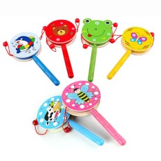 Lục lạc gỗ phát tiếng vui nhộn cho bé ( hình con vật ) Tặng 1 nút bịt ổ điện