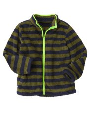 Chỗ nào bán Áo khoác lông cừu Crazy8 34782 Stripe Sherpar Olive Green sz 5-6y