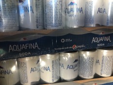 Thùng 24 lon Nước Uống Có Gas Aquafina Soda (320ml/Lon)