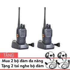 Bộ 2 Bộ đàm Baofeng 888s + Tặng 2 tai nghe bộ đàm
