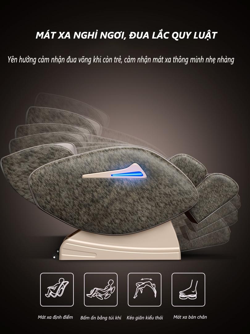[HCM][Trả góp 0%] ghế massage máy massage toàn thân ghế mát xa tự động gia dụng máy mát xa đa...