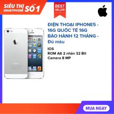 DIEN THOAI IPHONE5 -16G QUOC TE 16G BẢO HÀNH 12 THÁNG – Đủ màu