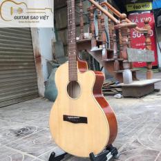 Đàn guitar acoustic giá rẻ có ty chỉnh cần Việt Nam mặt gỗ thông, dễ sử dụng cho người mới tập SV-01 (bảo hành 12 tháng)