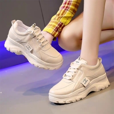 Giày sneaker nữ Rong Ye chất da đẹp kiểu hàn quốc mới nhất , Hot Trend HAPU (kem, trắng)