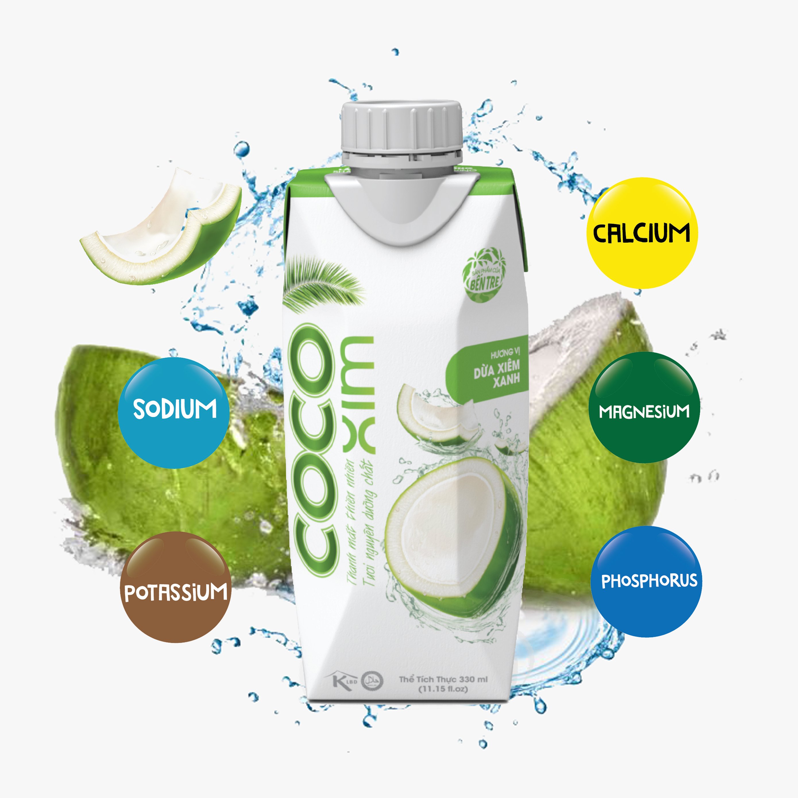 [BẬT NẮP UỐNG DỪA TƯƠI] Nước dừa Xiêm xanh Cocoxim 100% nguyên chất dừa tươi - Thương hiệu COCOXIM -...