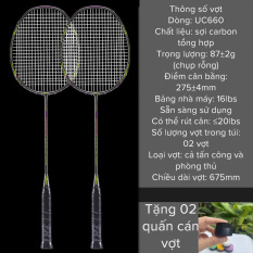 Bộ 2 chiếc vợt cầu lông Yonex, vợt cầu lông đánh nhẹ, êm tay kèm túi và tặng thêm 02 quấn cán vợt cao cấp