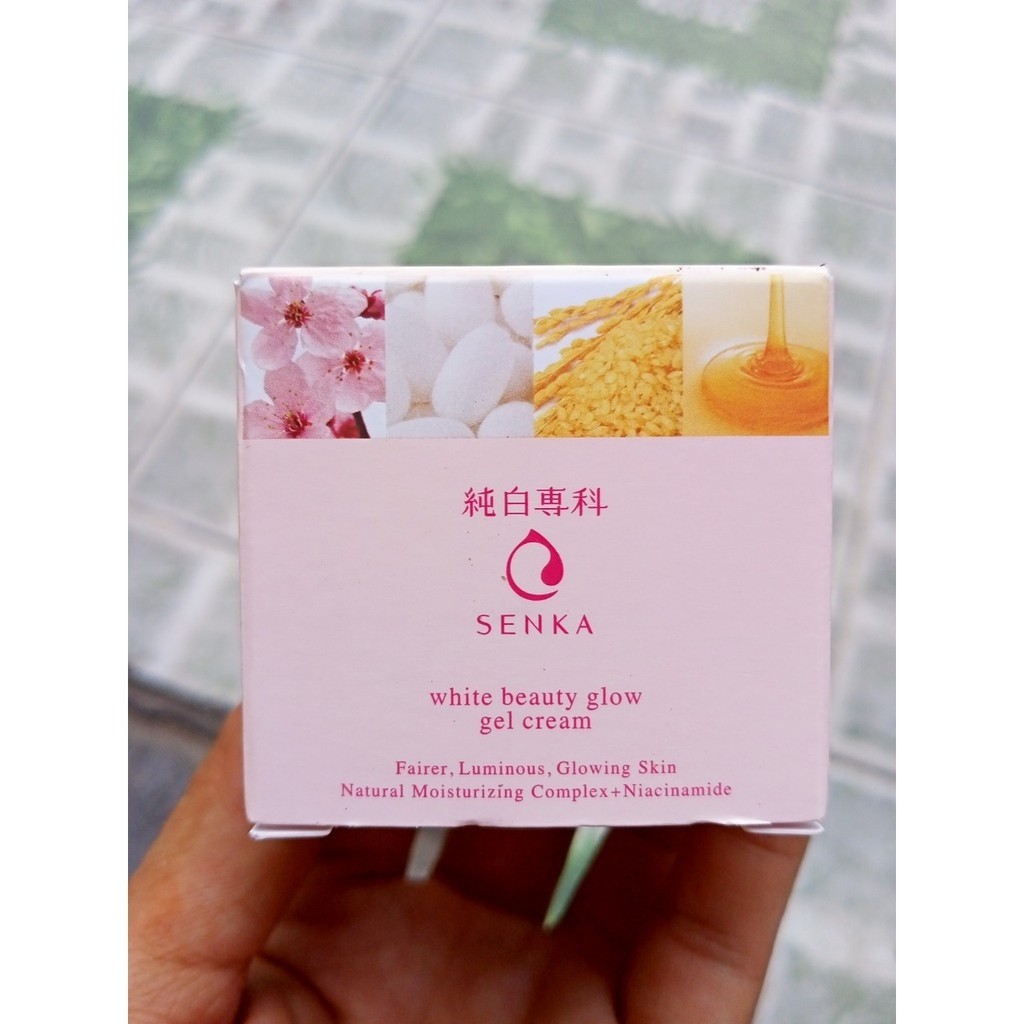 [HCM]Kem Dưỡng Trắng Da Ban Đêm Senka White Beauty Glow Gel Cream-15G(Mẫu Dùng Thử)