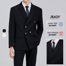 Áo Vest Nam 6 Nút có độn vai Thương Hiệu JBAGY – Blazer 4 lớp chất lượng cao – JK0104