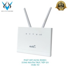 Phát wifi từ sim 4G LTE CPE RS980+ tích hợp 4 cổng WAN/LAN – dùng nguồn trực tiếp 12V hoặc 5V (trắng) Nhất Tín Computer