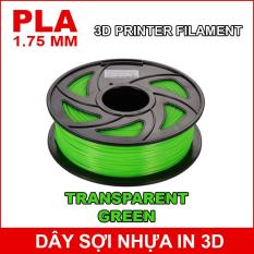 Dây sợi nhựa PLA in 3D 1.75mm 1Kg Transparent Green