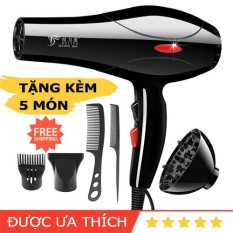 Máy Sấy Tóc Mini, Máy Sấy Tóc 2 Chiều Nóng Lạnh, Máy Sấy Tóc Deliya 8018, 2 chiều 3 chế độ. Tặng kèm 5 phụ kiện tạo kiểu tóc. Bảo Hành 1 năm.