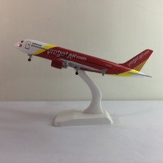 Mô hình máy bay A320 kim loại 20cm dòng Airbus A320 món quà tặng trưng bày phù hợp với bàn làm việc, kệ ti-vi, giá sách như một món đồ sang trọng và sáng bóng