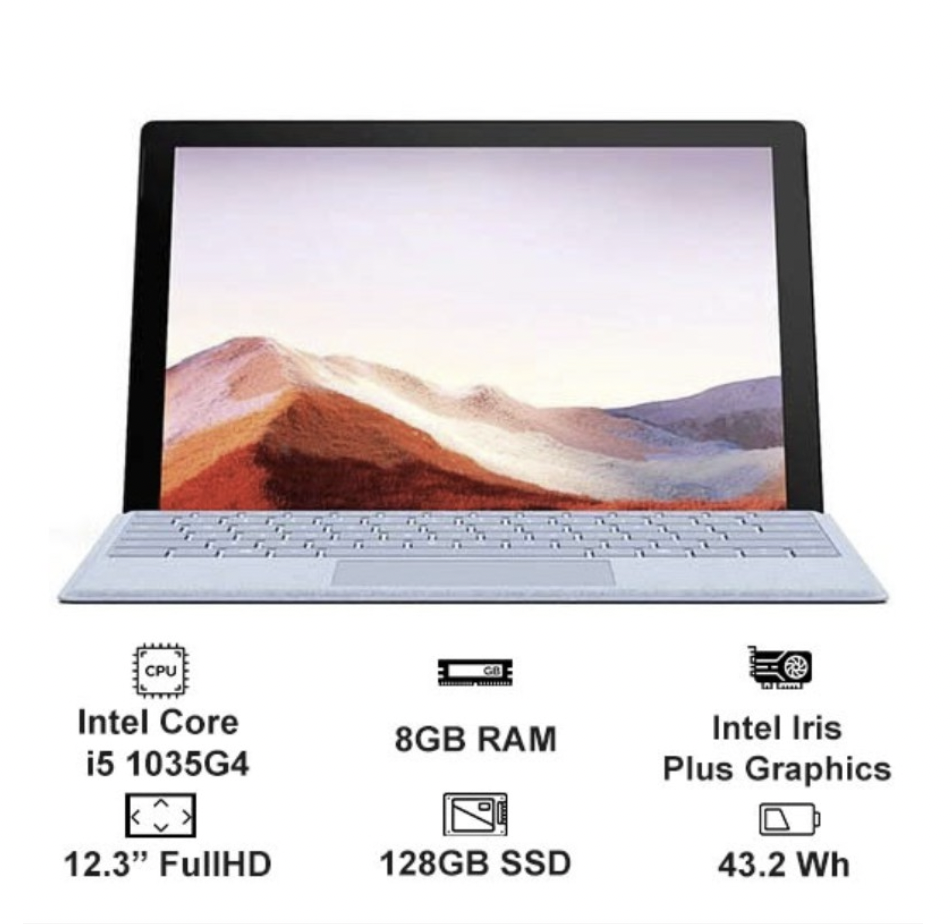 Surface pro 7 12.3 inch chính hãng Microsoft core i5/8gb/128gb mới 100%