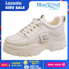 Giày thể thao nữ, Sneaker nữ Bluewind 68426 độn đế, da mềm dáng Ulzzang Hàn quốc