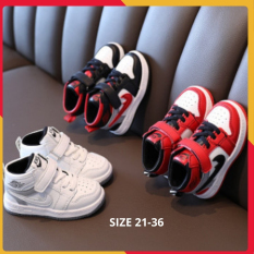 Boot Bé Trai Cổ Cao Da Mềm Phong Cách Thể Thao Cao Cấp Size 21-36