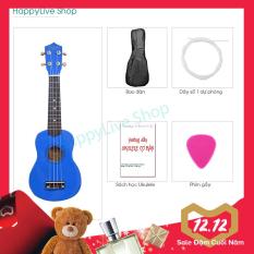 Đàn Ukulele Soprano Gỗ tặng 4 phụ kiện (Bao, Sách, Dây dự phòng, Phím gảy) – HappyLive Shop
