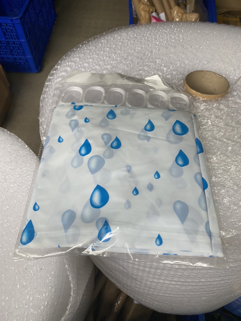 Rèm phòng tắm nhựa PEVA chống thấm nước 1.8m x 1.8m cao kèm 12 móc GIÁ RẺ