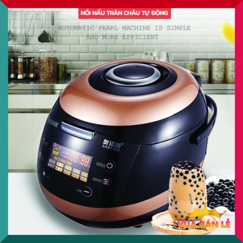 Nồi nấu trân châu tự động 5l thế hệ mới, chuyên dùng cho quán trà sữa, hàng nhâp khẩu bảo...