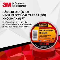 Băng keo điện 3M Vinyl Electrical Tape 35 (đỏ) khổ 3/4” x 66ft