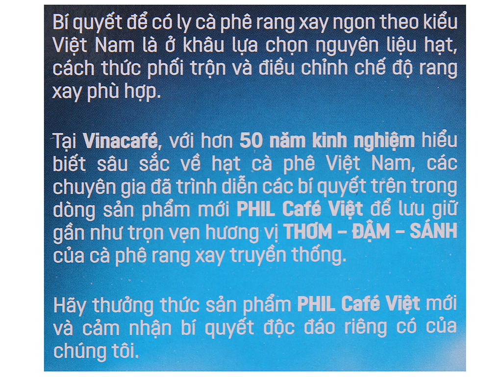 Cà phê hòa tan Phil Cafe Việt 2 in 1 240g HỘP ( 15 gói x 16g )