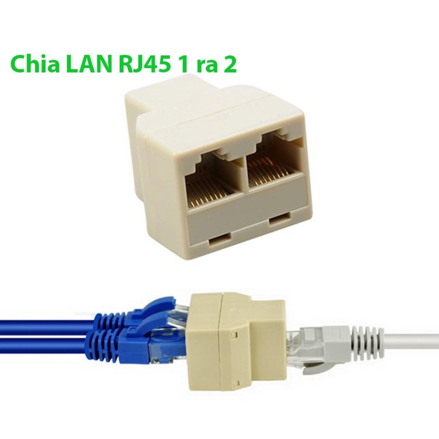 Bộ đầu nối chia mạng LAN từ 1 ra 2 cổng chuyên dụng cho RJ45