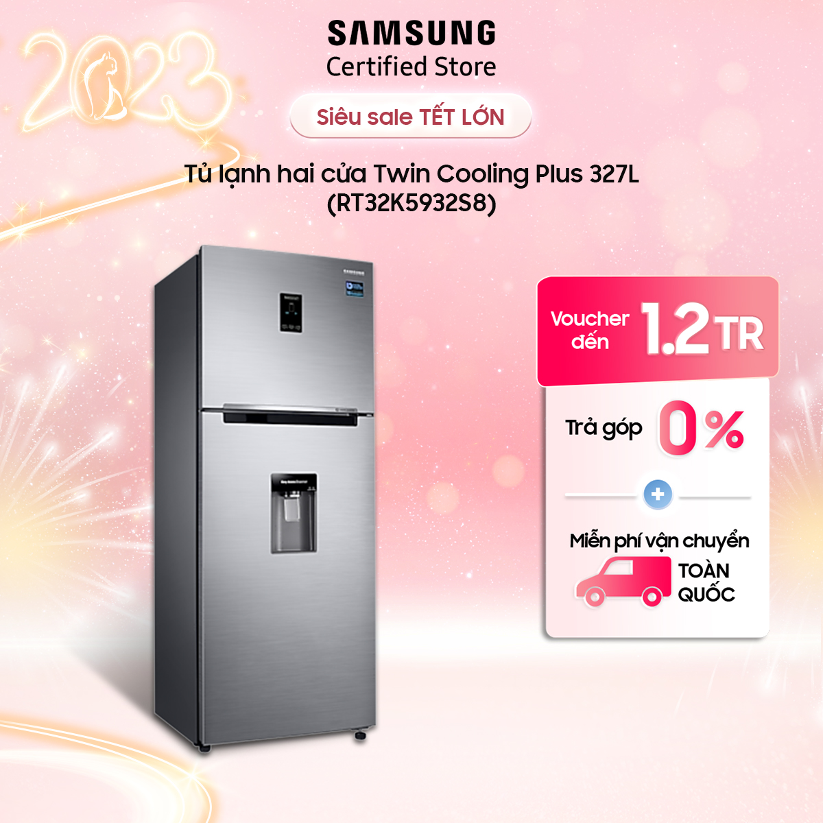 [Không nhận COD][Free Ship + Lắp đặt Toàn Quốc][Trả góp 0%][Voucher Upto 1Tr] Tủ lạnh Samsung hai cửa Twin Cooling...