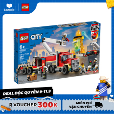 LEGO CITY 60282 Xe Đầu Kéo Chữa Cháy ( 380 Chi tiết) Bộ gạch đồ chơi lắp ráp cho trẻ em