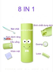 [HOT HOT 2020] Bình du lịch đa năng 8in1, bình chia mỹ phẩm du lịch 8 món, Bình chiết mỹ phẩm dầu gội đi du lịch kèm lược, gương, cốc nhỏ gọn đa năng – Tshop90