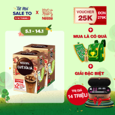 Combo 2 hộp cà phê hòa tan Nescafe 3in1 cà phê sữa đá (Hộp 10 gói x 24g)