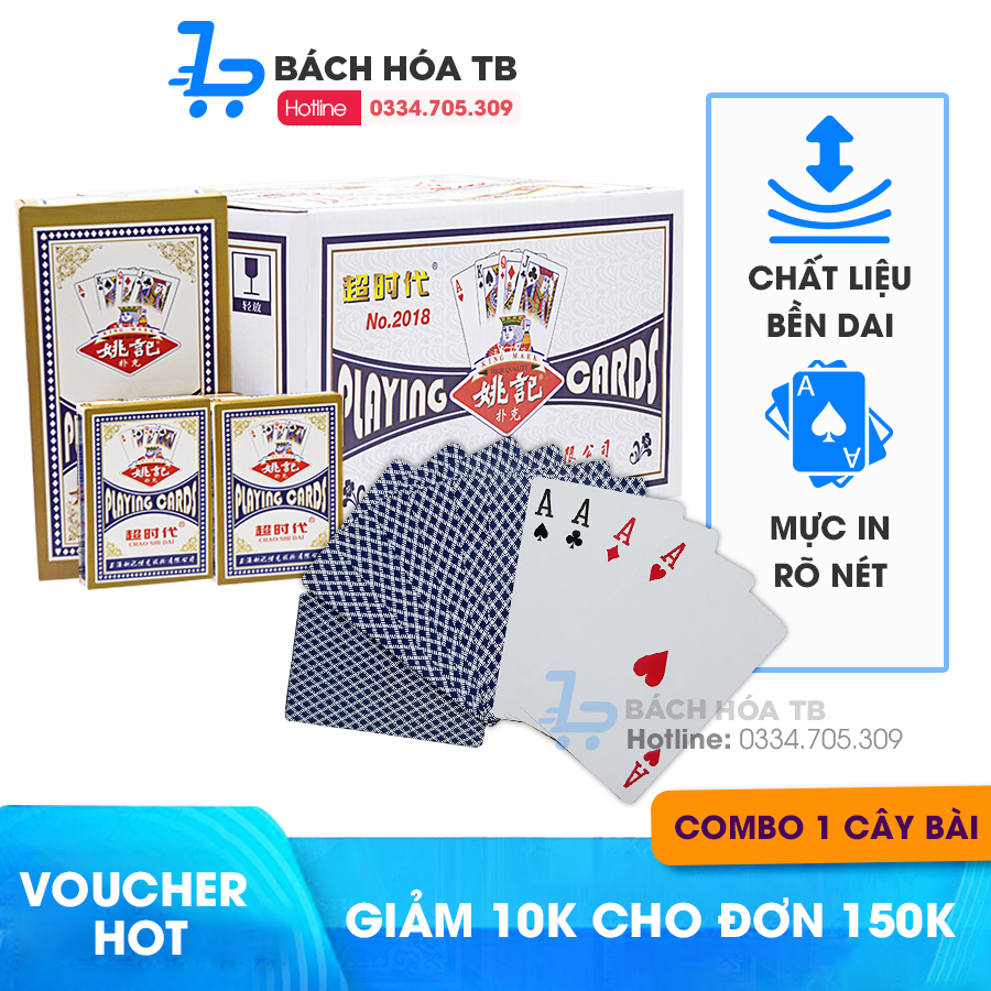 Combo 1 Cây Gồm 10 Bộ Bài Tây Caro Yaoji Cao Cấp