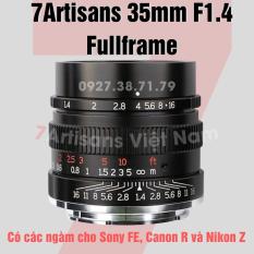 [Trả góp 0%]Ống kính 7Artisans 35mm F1.4 cho Sony FullFrame, Canon RF và Nikon Z