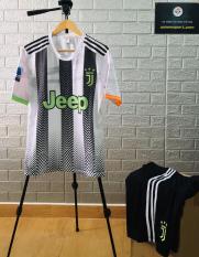 Áo Đá Bóng Juventus New – Trắng Sọc Đen Xanh – 2020