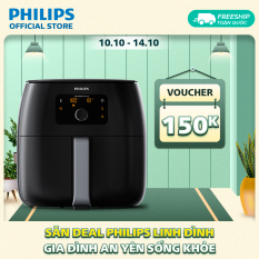 Nồi chiên không dầu Philips HD9650 XXL (1.4kg), dung tích lồng nồi 7.3L 2200W- Hàng phân phối chính hãng – Không mùi, không khói; Đa chức năng
