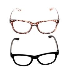 2Pcs Stylish Boys Girls Children Kids Party Accessories Glasses Frame No Lenses New – Black & Leopard