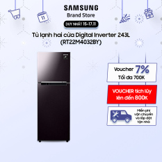 Tủ lạnh Samsung hai cửa Digital Inverter 243L (RT22M4032BY) – Miễn phí giao + lắp đặt toàn quốc