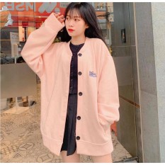 [FREESHIP TOÀN QUỐC] Áo Khoác Cardigan, Sweater, Jacket Nữ Nam Chất Nỉ Ngoại cao cấp 3 Màu Xanh, hồng,đen Unisex Form Rộng