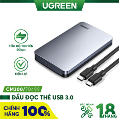 Hộp đựng ổ cứng 2.5 inch SSD HDD chuẩn SATA hỗ trợ ổ cứng lên đến 6TB 2 loại vỏ nhôm và nhựa cao cấp kích thước 128x82x14mm UGREEN US221 CM300 – Hãng phân phối chính thức
