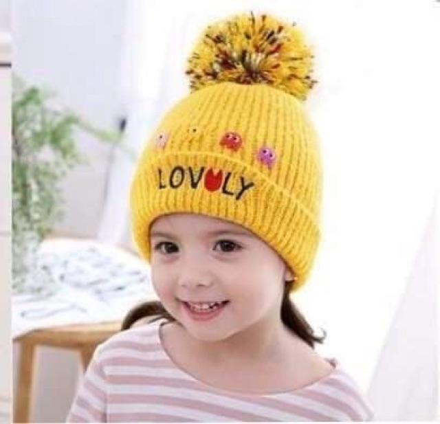 Mũ len lovely cho bé 1-5 tuổi
